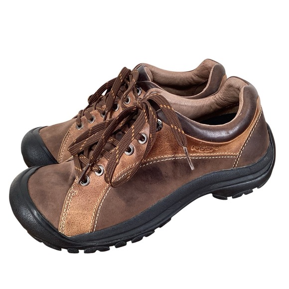 KEEN Brown Leather Hiking Shoes Women's Size 8.5 - Picture 3 of 8